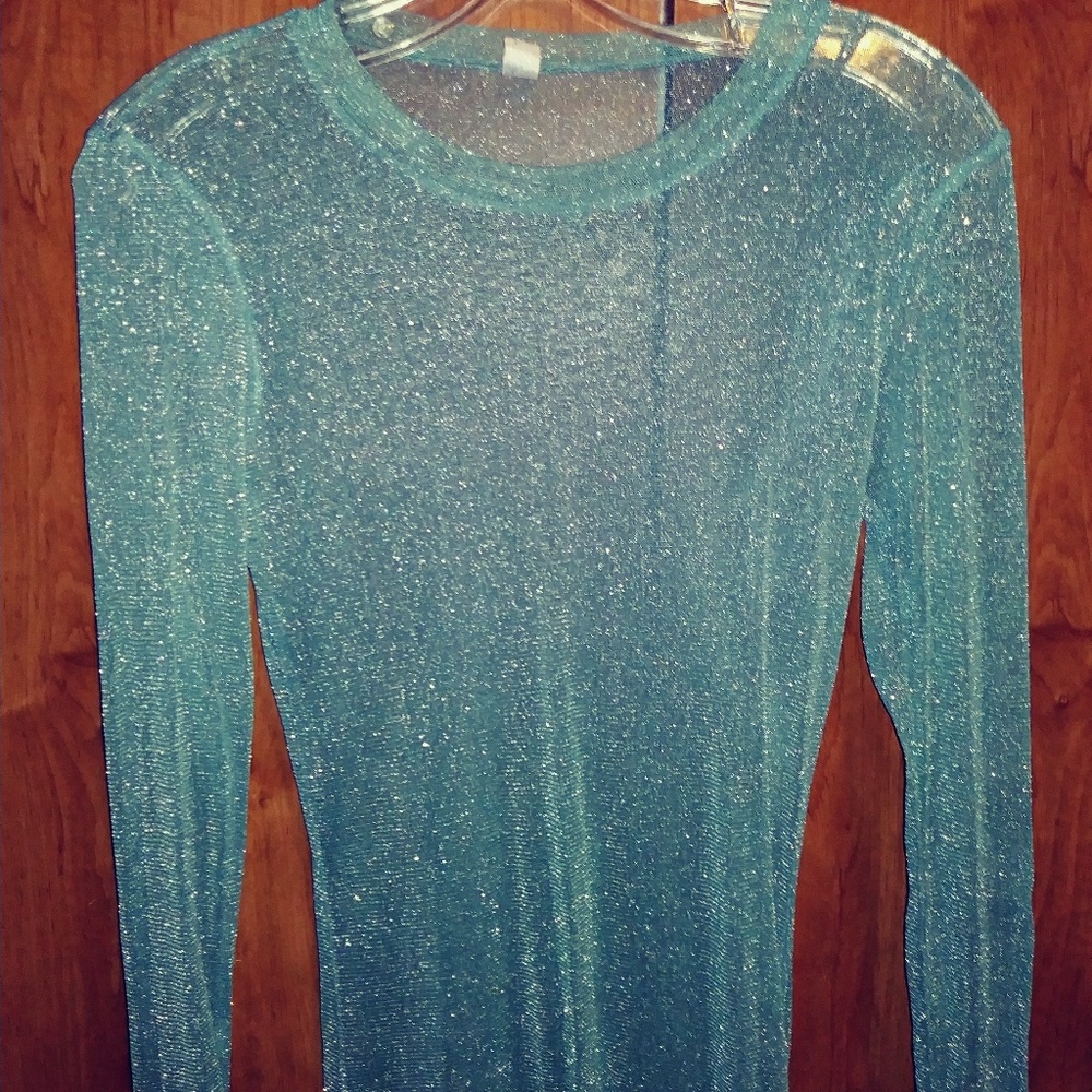 Free People Mesh Long Sleeve Top